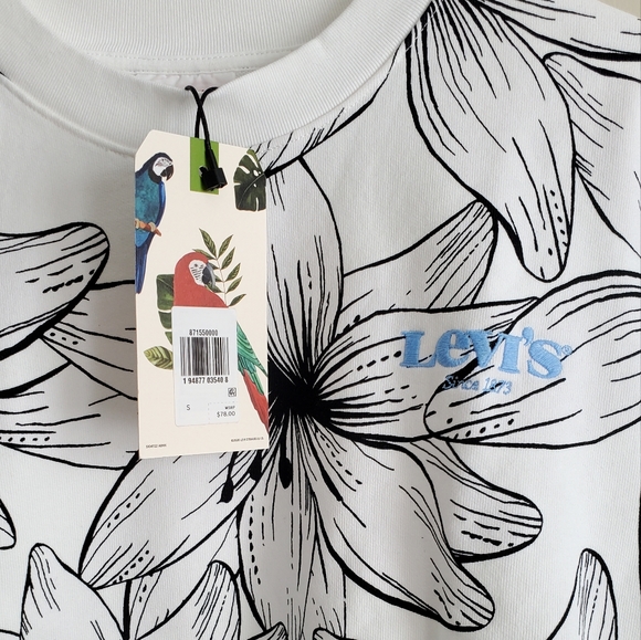 ♥️LEVI'S CROP TOP SIZE S New - Picture 4 of 9